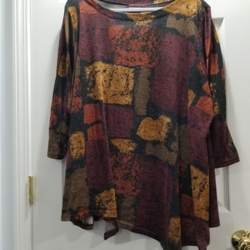 Women's Plus Size Avenue Asymmetrical Hem Hacci Top Size 30/32